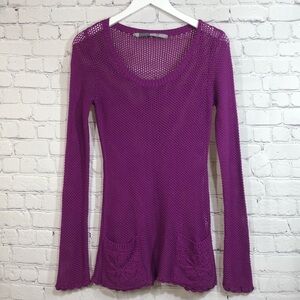 Athleta purple mesh top